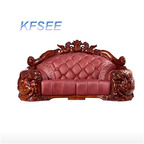 5000usd two seat Kfsee Zingana Wood Sofa Furniture