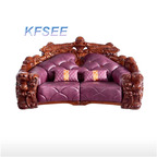 4500usd two seat Kfsee Zingana Wood Sofa Furniture