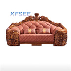 4500usd two seat Kfsee Zingana Wood Sofa Furniture