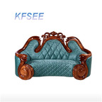 2500usd two seat Kfsee Zingana Wood Sofa Furniture