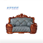 2000usd two seat Kfsee Zingana Wood Sofa Furniture