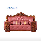 2500usd two seat Kfsee Zingana Wood Sofa Furniture