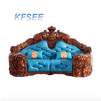 3000usd two seat Kfsee Zingana Wood Sofa Furniture