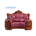 1300usd single seat Kfsee Zingana Wood Sofa Furniture