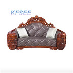 2000usd two seat Kfsee Zingana Wood Sofa Furniture