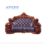 4500usd two seat Kfsee Zingana Wood Sofa Furniture