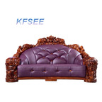 2700usd two seat Kfsee Zingana Wood Sofa Furniture