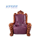 1400usd single seat Kfsee Zingana Wood Sofa Furniture