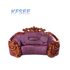 2500usd two seat Kfsee Zingana Wood Sofa Furniture