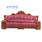2500usd three seat Kfsee Zingana Wood Sofa Furniture