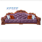 4000usd three seat Kfsee Zingana Wood Sofa Furniture