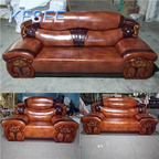 1000usd 1+2+3 Kfsee Soild Wood Sofa Furniture