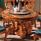 2500usd 150cm Round Kfsee Zingana Wood Dining Table