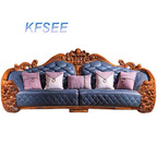 3000usd three seat Kfsee Zingana Wood Sofa