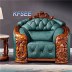 1500usd single seat Kfsee Zingana Wood Sofa