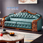 3000usd three seat Kfsee Zingana Wood Sofa