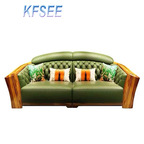 2800usd three seat Kfsee Zingana Wood Sofa