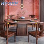 1500usd 130cm with chair Kfsee Zingana Wood Dining Table