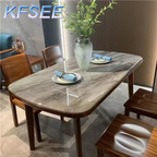 500usd 156cm Kfsee Zingana Wood Dining Table