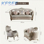 3000usd 1+2+3 Kfsee Castle Sofa Furniture