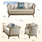 3000usd 1+2+3 Kfsee Castle Sofa Furniture