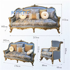 3000usd 1+2+3 Kfsee Castle Sofa Furniture