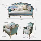3000usd 1+2+3 Kfsee Castle Sofa Furniture