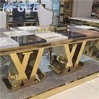 750usd 200cm length Kfsee Marble Dining Table