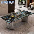 600usd 200cm length Kfsee Marble Dining Table