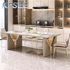 600usd 200cm length Kfsee Marble Dining Table