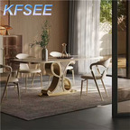 1100usd 180cm length Kfsee Marble Dining Table