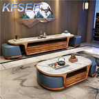 1200usd Solid Wood Kfsee Zingana TV Cabinet