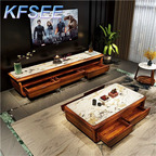 1300usd Solid Wood Kfsee Zingana TV Cabinet