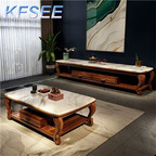 1400usd Solid Wood Kfsee Zingana TV Cabinet