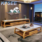 1400usd Solid Wood Kfsee Zingana TV Cabinet