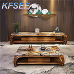 1500usd Solid Wood Kfsee Zingana TV Cabinet
