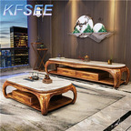 1300usd Solid Wood Kfsee Zingana TV Cabinet