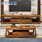 1400usd Solid Wood Kfsee Zingana TV Cabinet