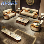 5000usd 1+2+4 Solid Wood Kfsee Zingana Sofa Furniture