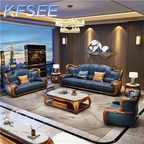 6000usd 1+2+4 Solid Wood Kfsee Zingana Sofa Furniture