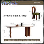 1000usd With 6 chair Kfsee 180cm length Dining Table