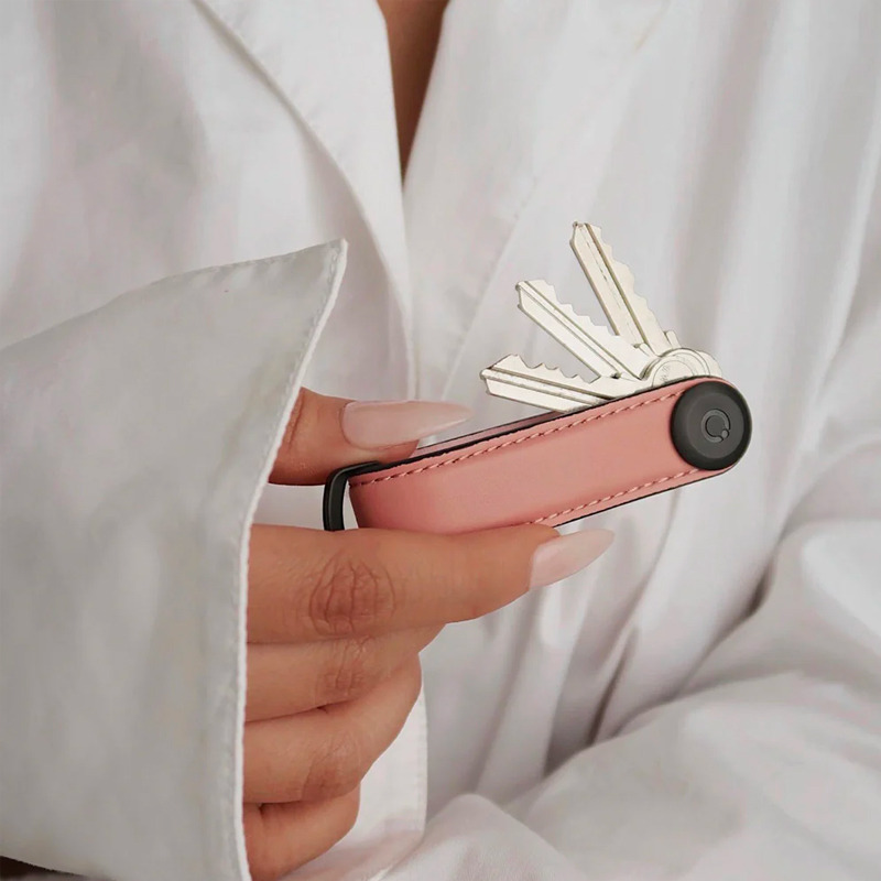 orbitkey 真皮钥匙收纳扣 棉花糖粉