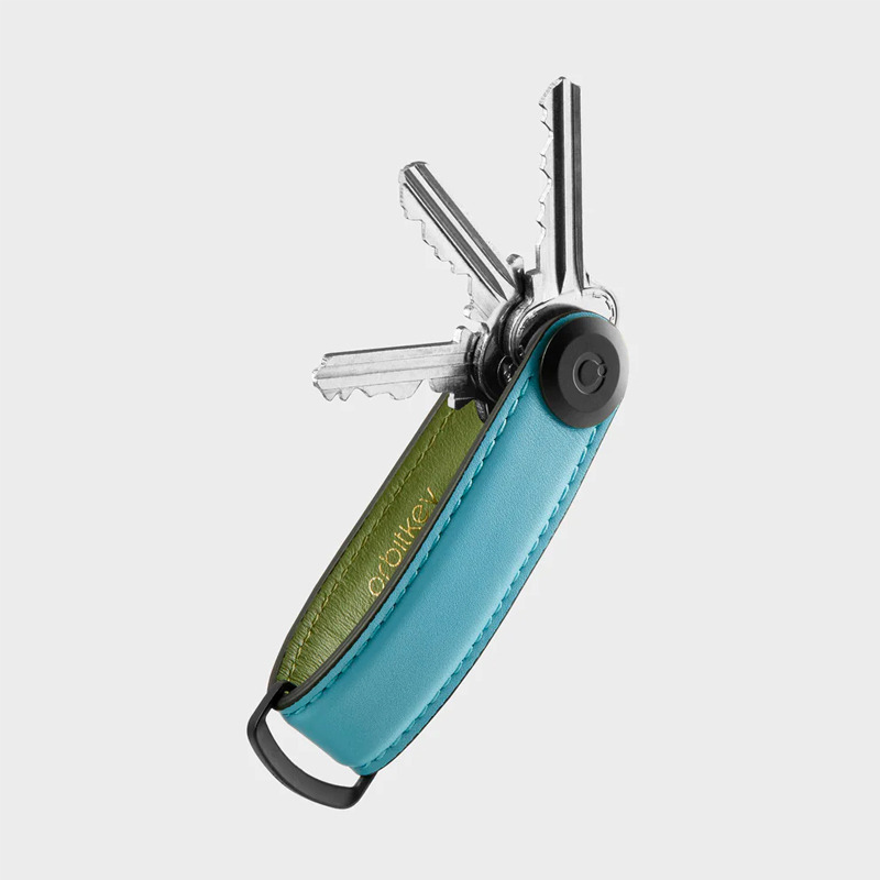 orbitkey 真皮钥匙收纳扣 海泡沫蓝