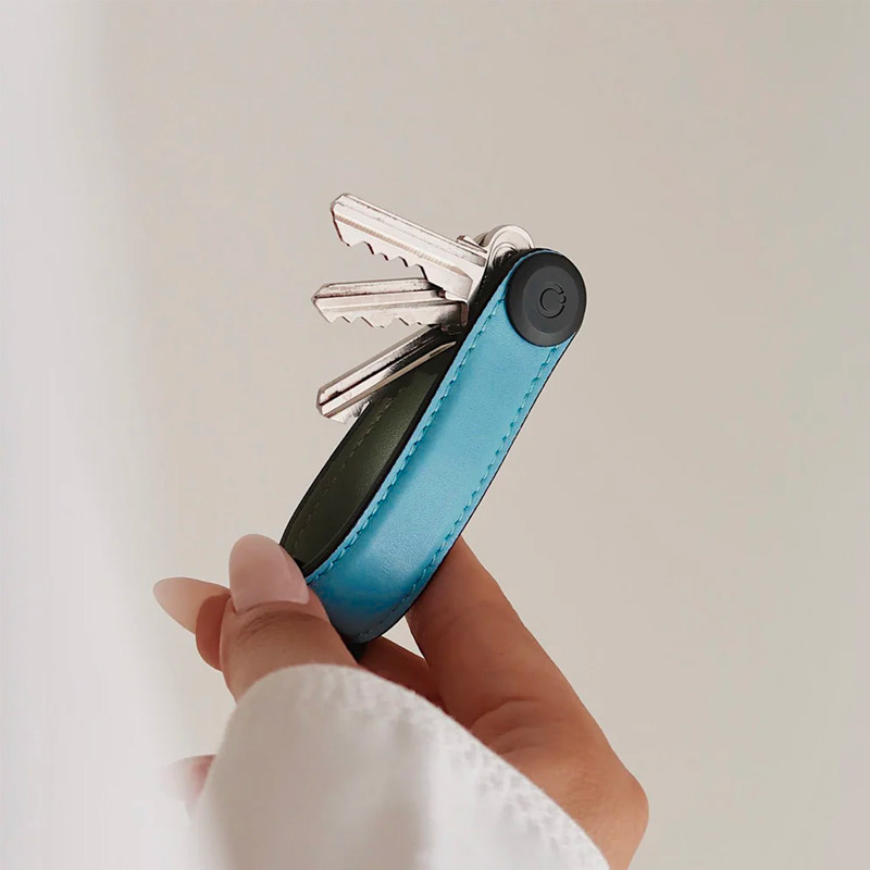 orbitkey 真皮钥匙收纳扣 海泡沫蓝