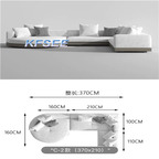 2000usd 370cm length Kfsee Sofa Furniture