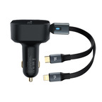 F735-30W Retractable Cable CAR CHARGER
