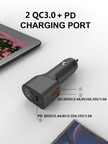 F672-PD+QC 3 PORTS 38W Led Display CAR CHARGER