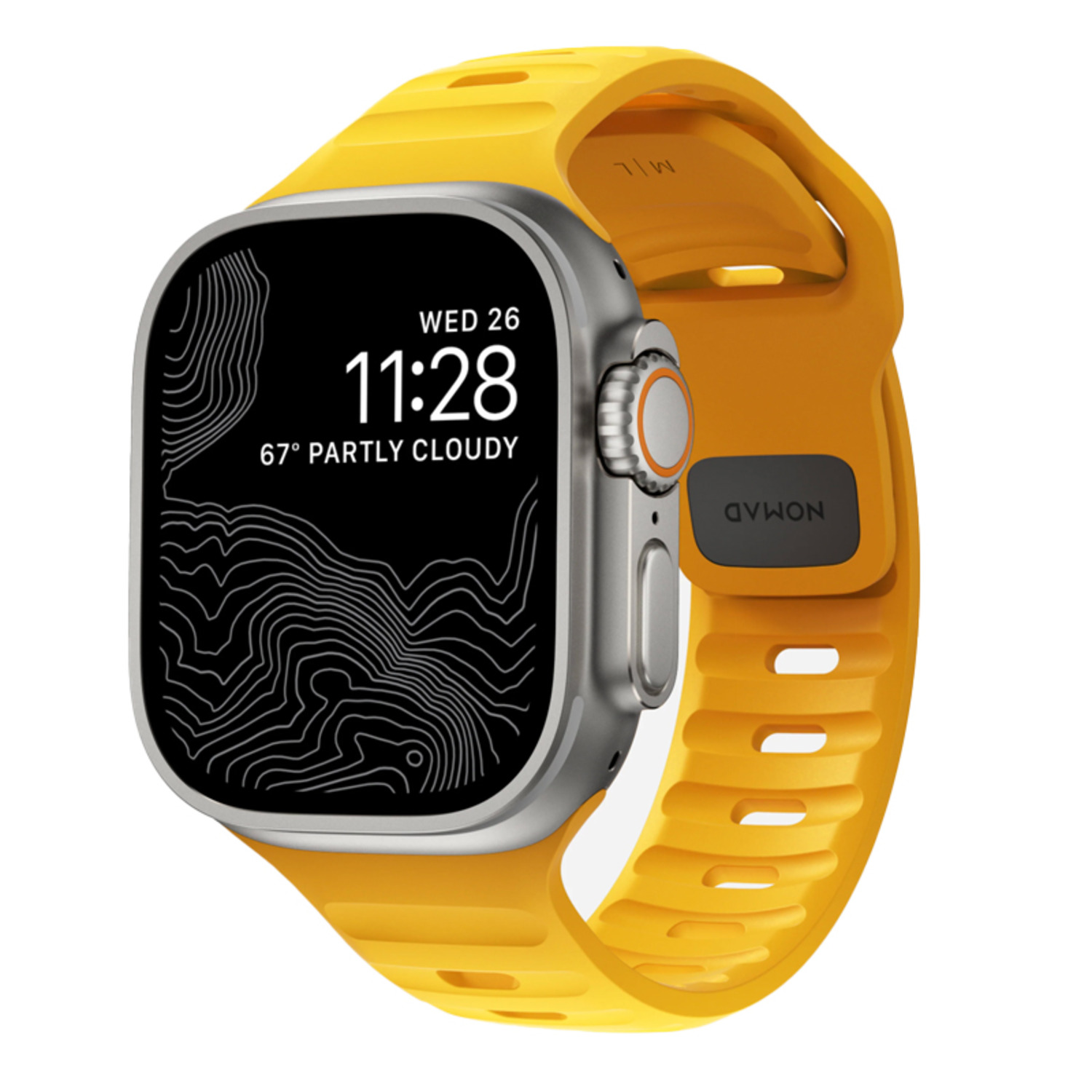 美國(guó)NOMAD賽車黃新品蘋果iwatch表帶Apple Watch8 Ultra綠色運(yùn)動(dòng)氟橡膠硅膠防水38/40/41/42/44/45/49mm男女