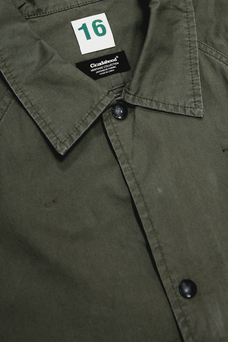 Japan cotton poplin French military over wind coat, unisex-3