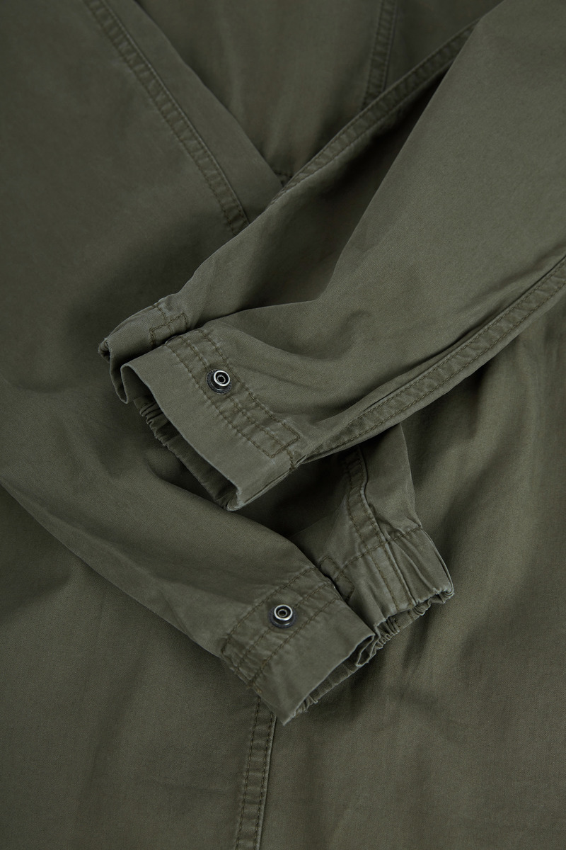 Japan cotton poplin French military over wind coat, unisex-5